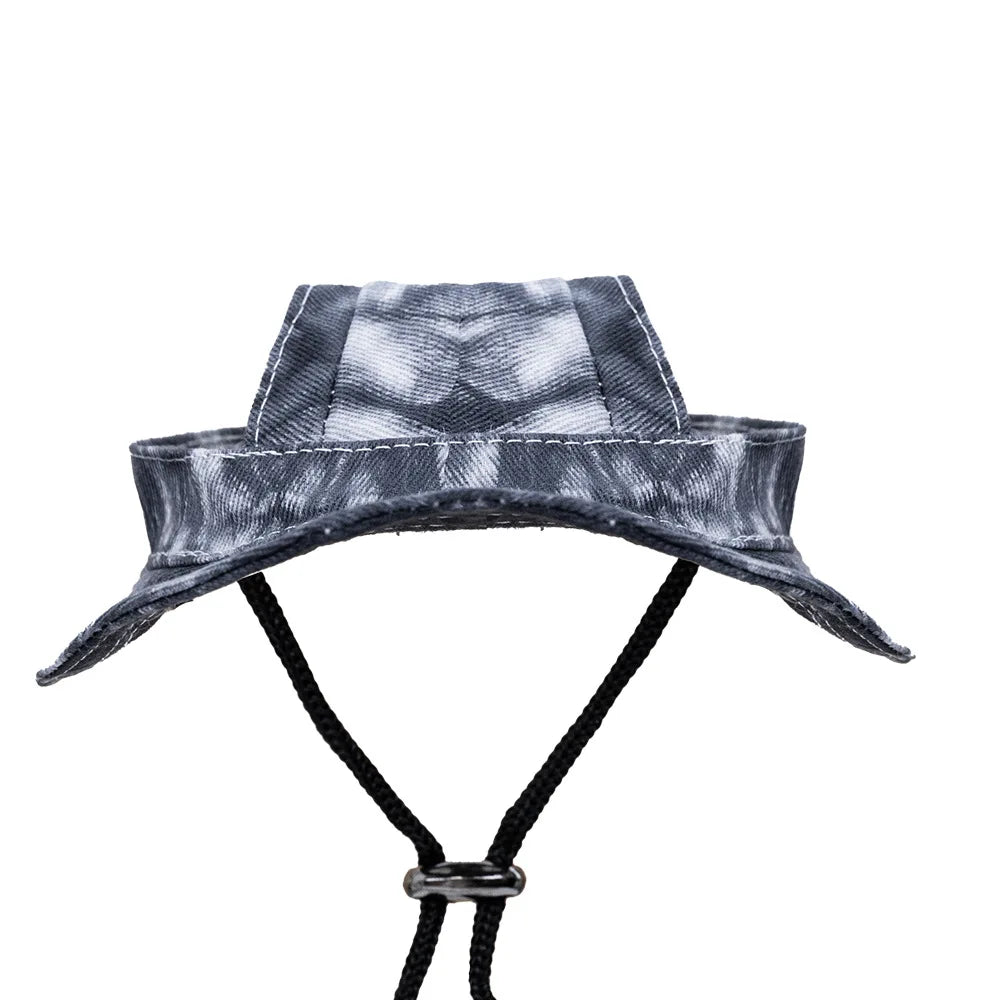 Tie-Dyed Pet Hat with Ear Holes Dog Puppy Sunscreen Baseball Cap for Dogs Summer Cat Cap Sun Hat Small Dogs Outdoor Hiking Hat