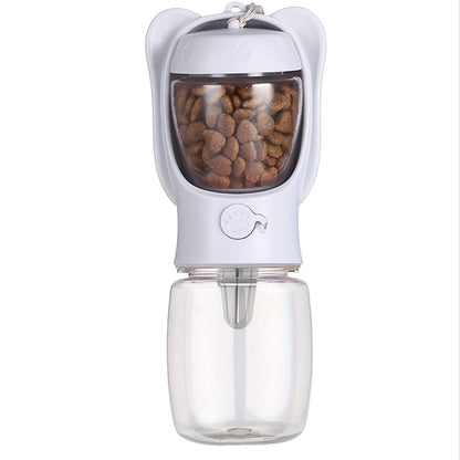 2 in 1 Dog Water Bottle, Leak Proof Portable Pet Water Bottle with Food Container, Outdoor Portable Water Dispenser for Dog, Puppy Supply for Walking, Hiking, Camping, Travel