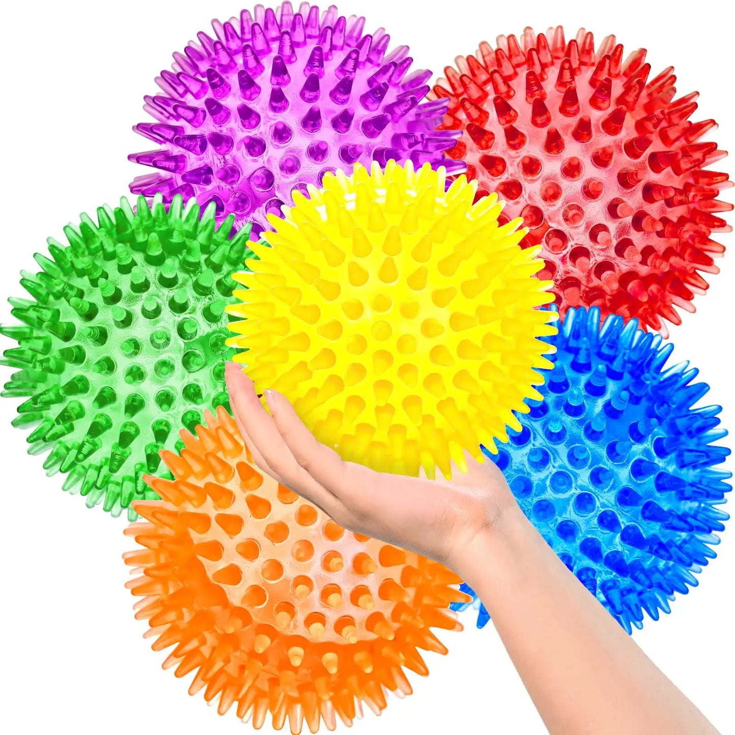 3/6Pcs Squeaky Dog Ball Toys,Dog Chew Balls for Boredom, Floatable Pool Dog Toys,Puppy Teeth Cleaning Toys for Small Medium Dogs