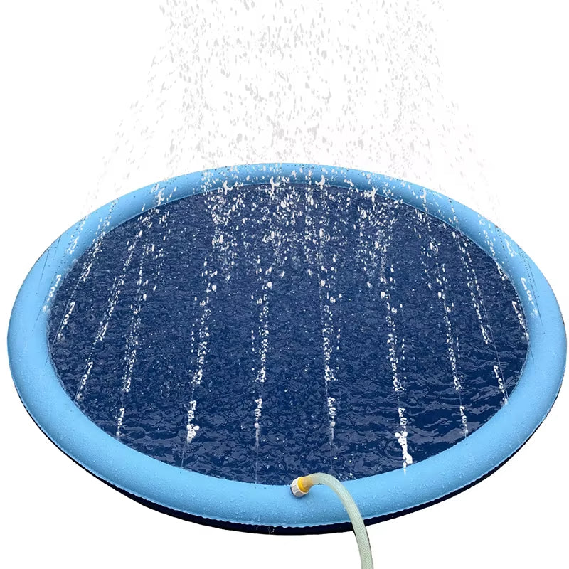 Pet Sprinkler Pad Play Cooling Mat Swimming Pool Inflatable Water Spray Pad Mat Tub Summer Cool Dog Bathtub for Kid Dog